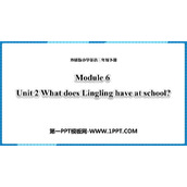 《What does Lingling have at school?》PPT免费下载