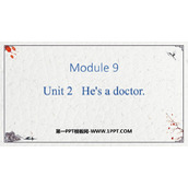 《He's a doctor》PPT免费下载
