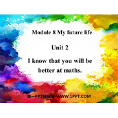《I know that you will be better at maths》My future life PPT免费课件