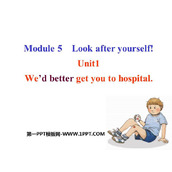 《We'd better get you to hospital》Look after yourself PPT免费课件
