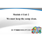 《We must keep the camp clean》Rules and suggestions PPT免费课件