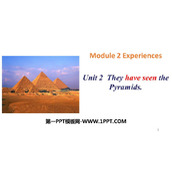 《They have seen the Pyramids》Experiences PPT课件下载