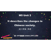 《It descibes the changes in Chinese society》Lao She's Teahouse PPT免费下载