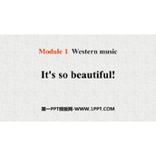 《It's so beautiful》Western music PPT免费下载