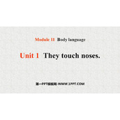 《They touch noses》Body language PPT免费下载