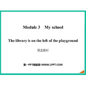 《The library is on the left of the playground》PPT免费课件(第2课时)