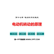 《电动机转动的原理》电动机与发电机PPT免费下载