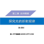 《探究光的折射规律》光和眼睛PPT课件(第1课时)