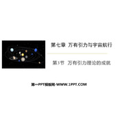 《万有引力理论的成就》万有引力与宇宙航行PPT教学课件
