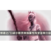 《博德之门3》卓尔精灵种族特性指南 卓尔精灵种族属性阵营亚种介绍