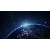 宇宙地球光线PPT背景图片