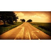 道路公路在路上PPT背景图片