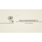 简约淡雅蒲公英PPT背景图片