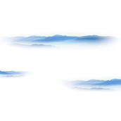 淡雅写意远山云雾PPT背景
