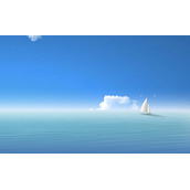 海上的帆船小船PPT背景图片