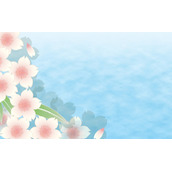 淡雅卡通小花PPT背景图片