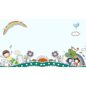 可爱卡通儿童小孩PPT背景图片