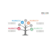 创意树形并列说明PPT模板