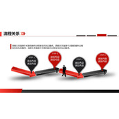 四步立体箭头PPT流程图模板