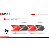 方向箭头递进关系PPT模板