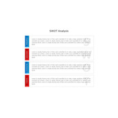 四项并列SWOT分析PPT文本框
