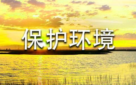 保护环境从我做起发言稿