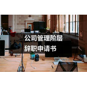 公司管理阶层辞职申请书