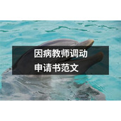 因病教师调动申请书范文