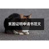 贫困证明申请书范文