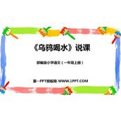 《乌鸦喝水》PPT说课课件