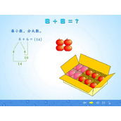 《8+6＝?》20以内的进位加法Flash动画课件