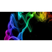 黑暗中的彩色烟雾PPT背景图片