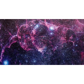 紫色银河星空PPT背景图片
