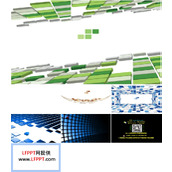6张立体方块空间感艺术创意ppt背景图
