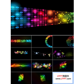 光影梦幻炫彩背景PPT