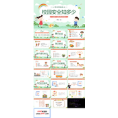 校园安全知识主题班会PPT模板