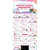 快乐学习高效学习主题班会PPT提高学习效率