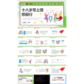 十八岁带上理想前行PPT成人礼介绍主题班会