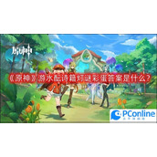 原神游水酝诗籍灯谜彩蛋答案是什么原神游水酝诗籍灯谜彩蛋答案一览