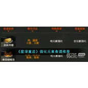 星球重启强化元素食谱详情