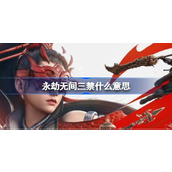 永劫无间三禁什么意思