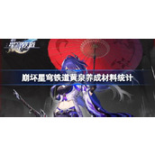 崩坏星穹铁道2.1版本黄泉角色养成材料统计