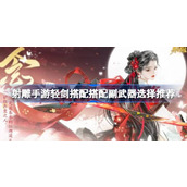 射雕手游轻剑搭配什么副武器