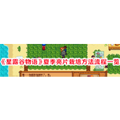 《星露谷物语》夏季亮片栽培全攻略