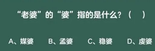 老婆中的婆是指什么