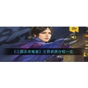 三国志战略版王异全面技能解析至柔动刚与臻于至善