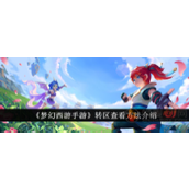梦幻西游手游查询转区在哪里看