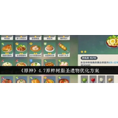《原神》4.7版本圣遗物优化详解与提升内容概览
