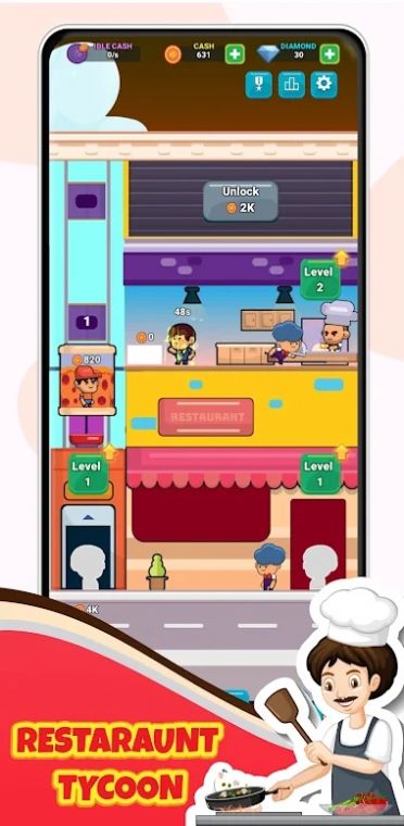 闲置经理餐厅大亨(Restaurant Manager Tycoon – Idle Game）（游戏安装）
