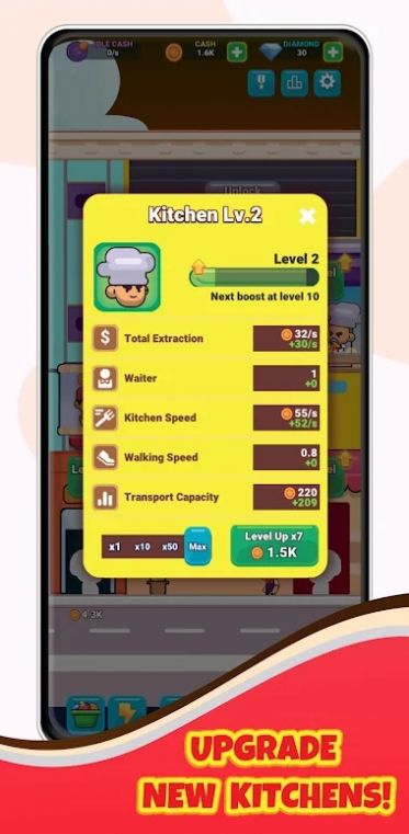 闲置经理餐厅大亨(Restaurant Manager Tycoon – Idle Game）（游戏安装）